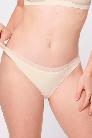 2 tangas Go Ribbed - Cru e castanho