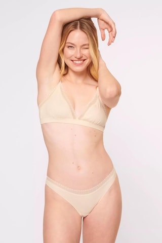 2 tangas Go Ribbed - Cru e castanho