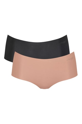 2 shorties Zero Microfibre 2.0 - Preto e castanho