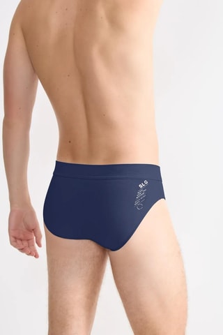 Cueca em algodão biológico - Azul-noite