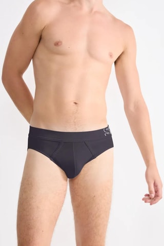 Cueca em algodão biológico - Cinzento-escuro