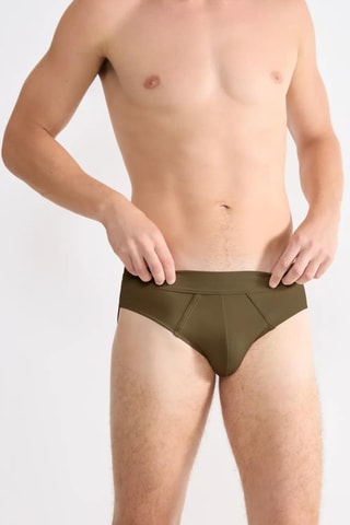 Cueca em algodão biológico - Caqui