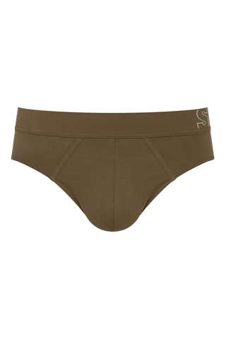 Cueca em algodão biológico - Caqui