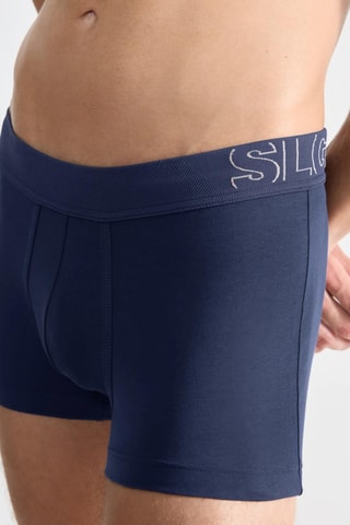 Boxers em algodão biológico - Azul-marinho