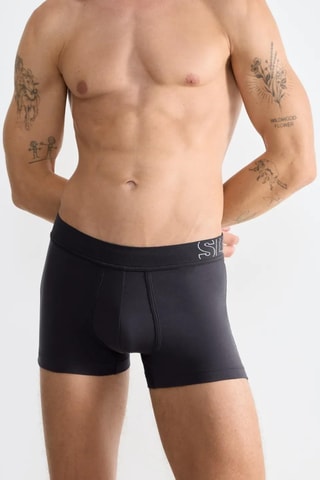 Boxers em algodão biológico - Cinzento-escuro