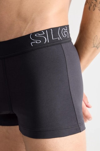 Boxers em algodão biológico - Cinzento-escuro