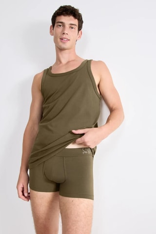 Boxers em algodão biológico - Caqui