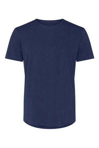 T-shirt regular em algodão biológico - Azul-marinho