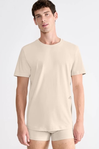T-shirt regular em algodão biológico - Azul-marinho