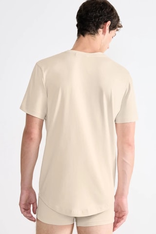 T-shirt regular em algodão biológico - Azul-marinho