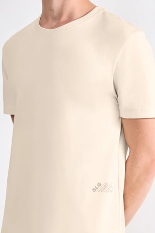T-shirt regular em algodão biológico - Azul-marinho