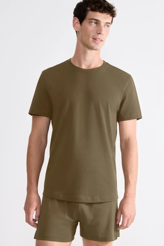T-shirt regular em algodão biológico - Verde