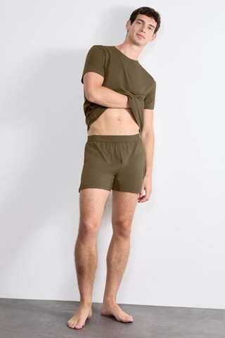 T-shirt regular em algodão biológico - Verde