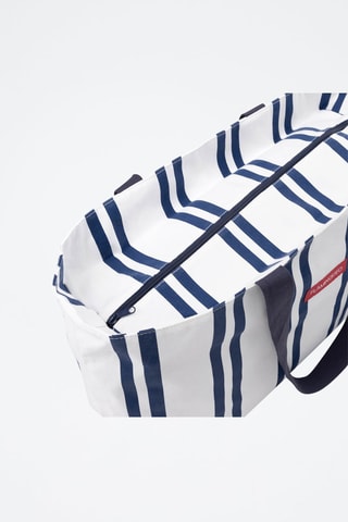 Mala shopper de praia - Branco e azul
