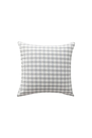 2 capas de almofada Vichy - Cinzento-claro - 45 x 45 cm - Cinzento
