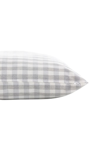 2 capas de almofada Vichy - Cinzento-claro - 45 x 45 cm - Cinzento