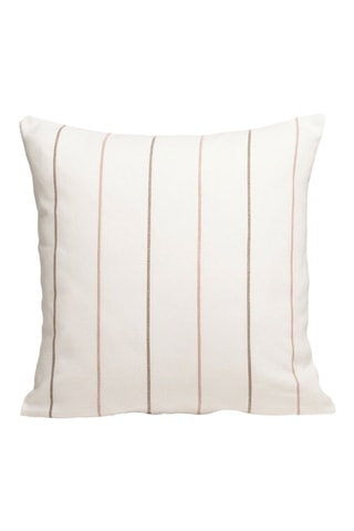 2 capas de almofada - Bege - 45 x 45 cm - Branco, bege e rosa