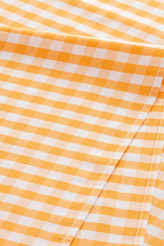 6 guardanapos Vichy - Amarelo e branco - Branco e amarelo