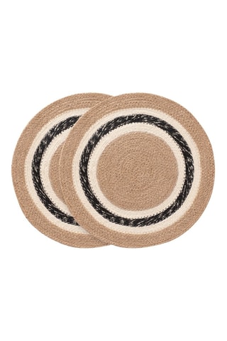 2 individuais de mesa Koraya - Bege - 38 x 38 cm - Bege