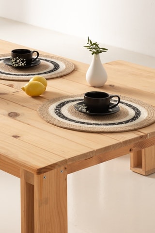 2 individuais de mesa Koraya - Bege - 38 x 38 cm - Bege