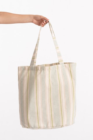 Mala shopper de praia Lira - Cru - Multicor