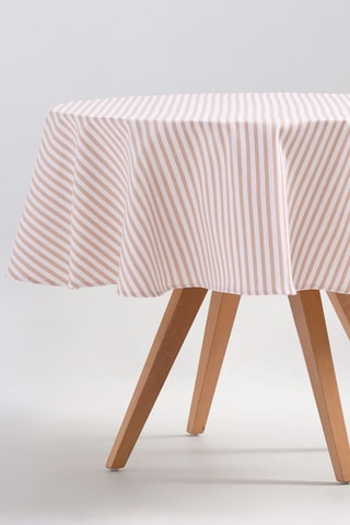 Toalha de mesa anti-nódoas redonda Arenza - Rosa-claro