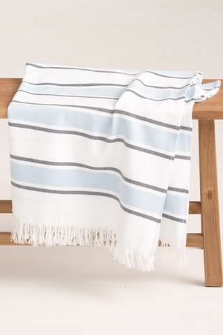 Toalha fouta de praia Aimar - Branco - 90 x 180 cm - Multicor