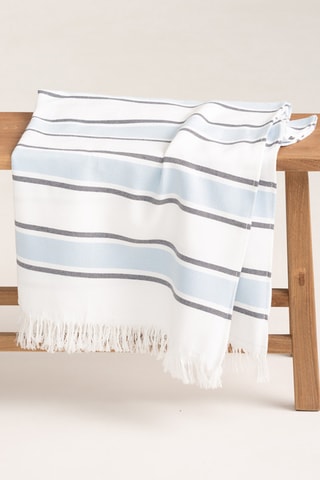 Toalha fouta de praia Aimar - Branco - 190 x 180 cm - Multicor