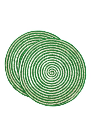 2 individuais de mesa Rayana - Verde - 38 x 38 cm - Verde