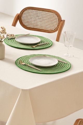2 individuais de mesa Rayana - Verde - 38 x 38 cm - Verde