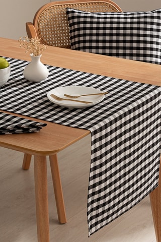 6 guardanapos Vichy - Preto e branco - Branco e preto
