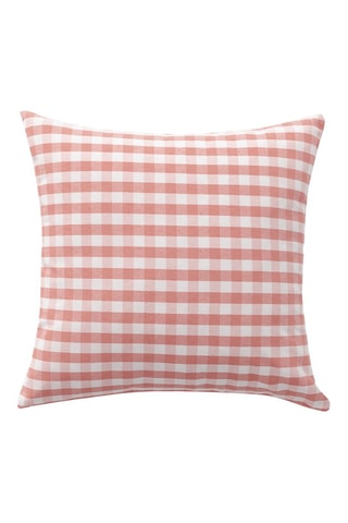 2 capas de almofada Vichy - Salmão - 45 x 45 cm - Rosa-claro