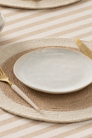 2 individuais de mesa Evaira - Bege - 38 x 38 cm - Bege