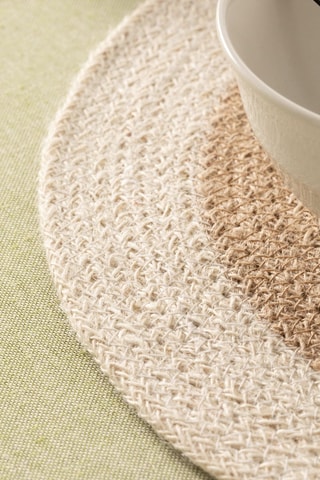 2 individuais de mesa Lumira - Bege - 38 x 38 cm - Bege