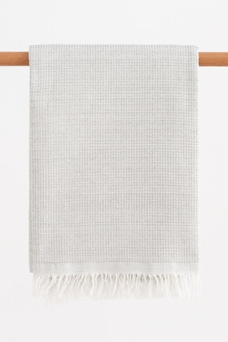 Toalha fouta de praia - Cinzento-claro - 190 x 180 cm
