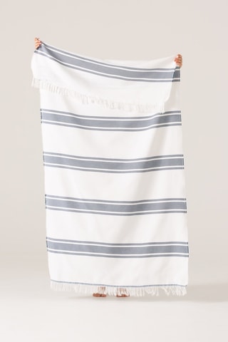 Toalha fouta de praia - Azul-marinho - 190 x 180 cm