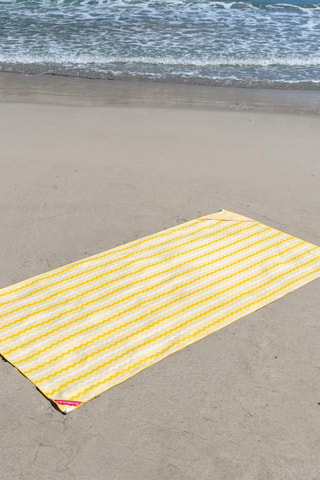 Toalha de praia amarelo - 90 x 1 x 180 cm - Amarelo