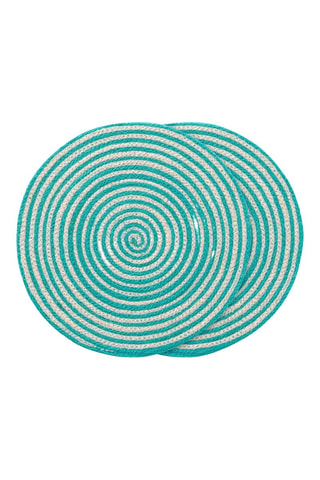 2 individuais de mesa Rayana - Azul - 38 x 38 cm - Azul