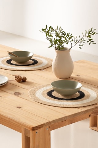 2 individuais de mesa Elara - Bege - 38 x 38 cm - Bege