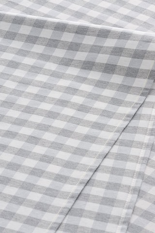 6 guardanapos Vichy - Cinzento claro e branco - Branco e cinzento