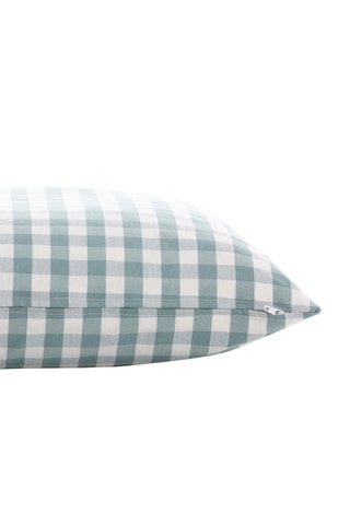 2 capas de almofada Vichy - Azul - 45 x 45 cm - Azul