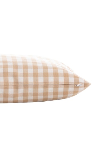 2 capas de almofada Vichy - Bege - 45 x 45 cm - Bege