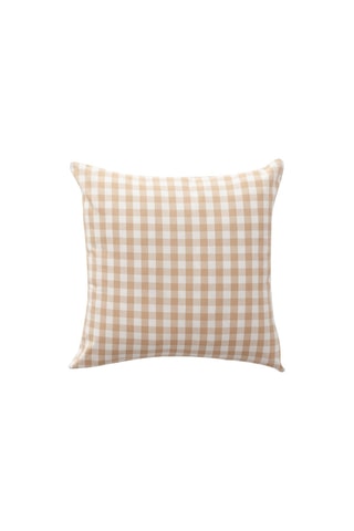 2 capas de almofada Vichy - Bege - 45 x 45 cm - Bege