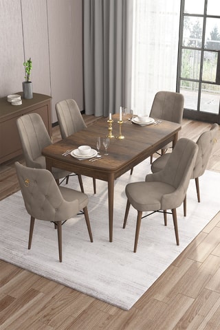 Table à manger extensible et 6 chaises