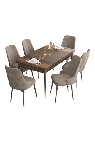 Table à manger extensible et 6 chaises