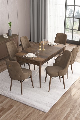 Table à manger extensible et 6 chaises