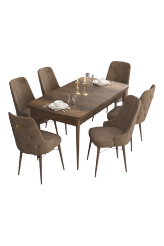 Table à manger extensible et 6 chaises