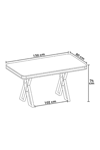 Table - 130 x 74 x 80 cm