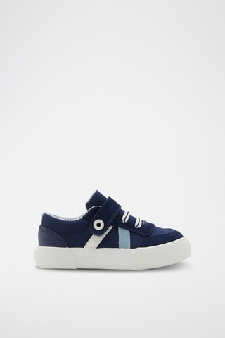 Tenis de piel de serraje - Azul marino