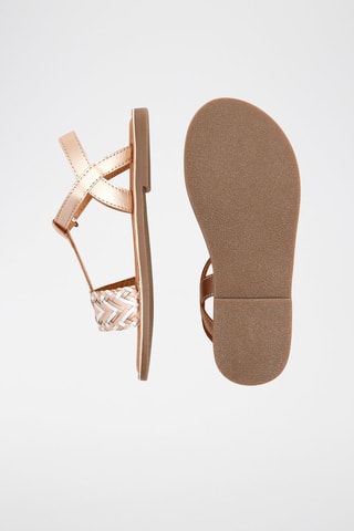 Sandalias de piel - Dorado